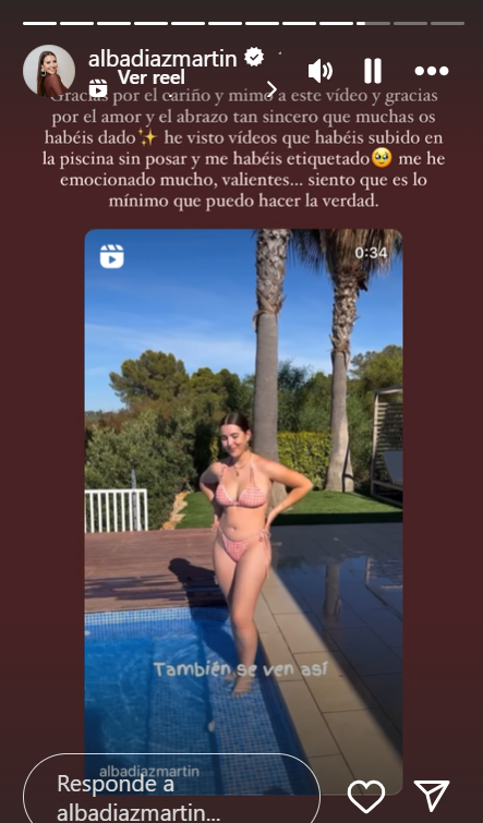 Alba Díaz agradece el apoyo a su vídeo