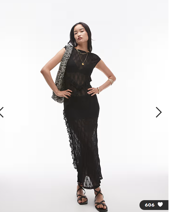 Vestido de encaje negro, Asos