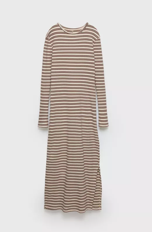 vestido a rayas zara