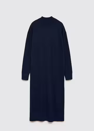 Vestido de punto azul marino