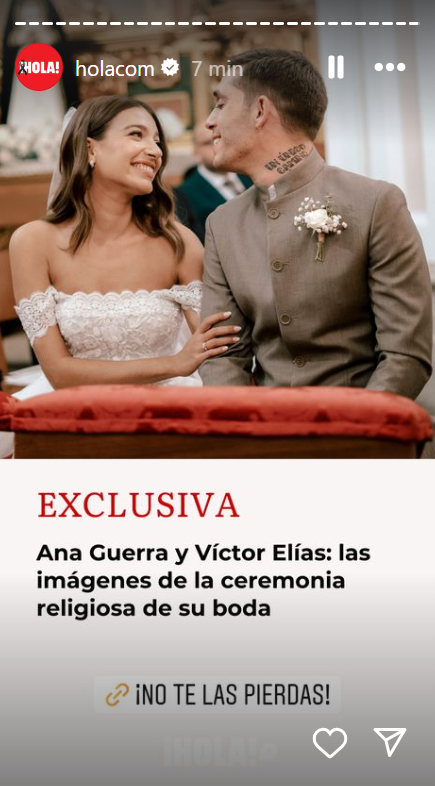 Ana Guerra y Víctor Elías, en su ceremonia religiosa