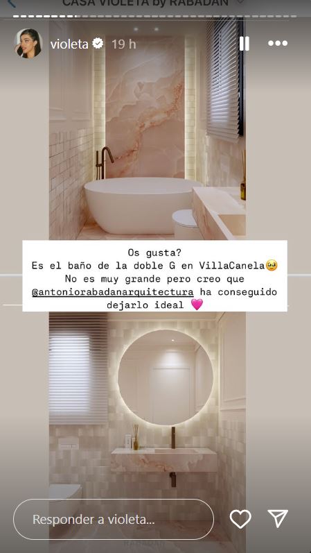 Captura de la story de Violeta en redes sociales