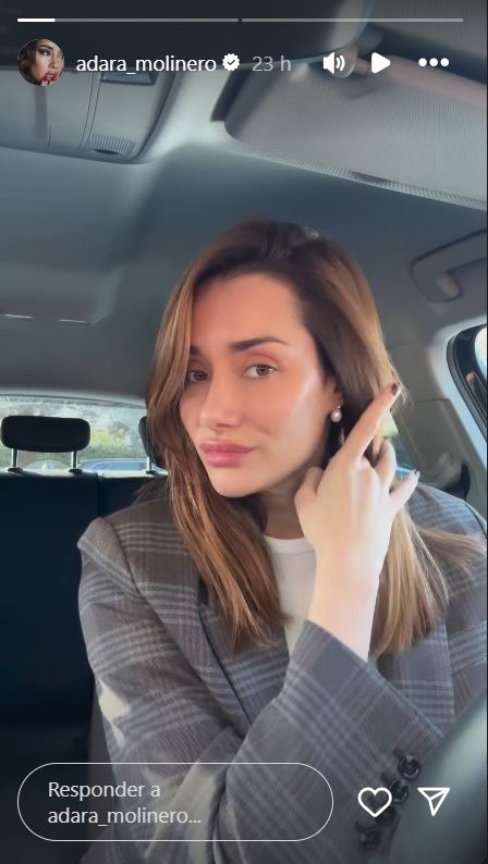 Captura de Adara Molinero en sus stories de Instagram