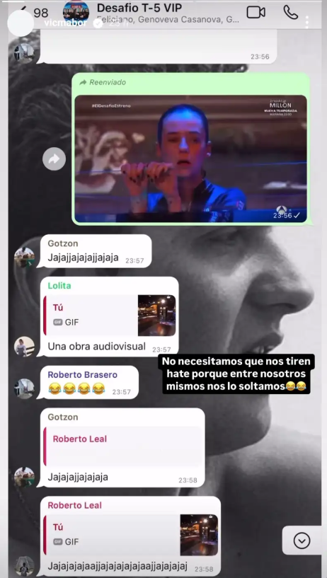 Conversación de WhatsApp de Victoria Federica