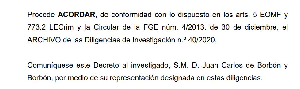 ARCHIVO DILIGENCIAS JUAN CARLOS I